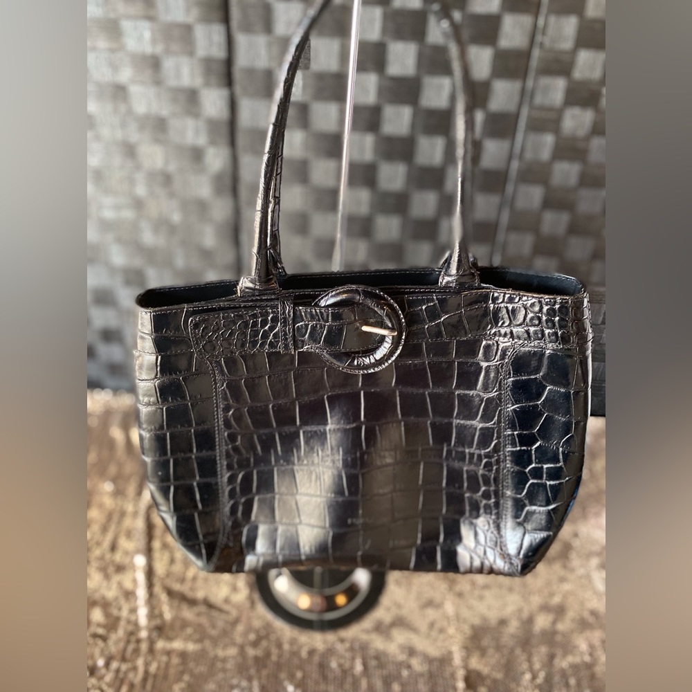 Furla Black Embossed Bag
